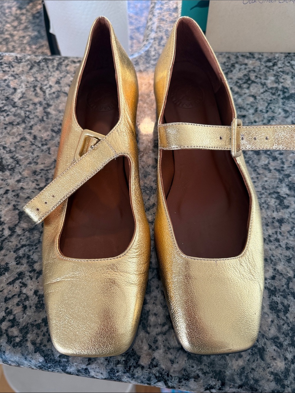 Penelope Chilvers Low Leather Mary Jane Shoes